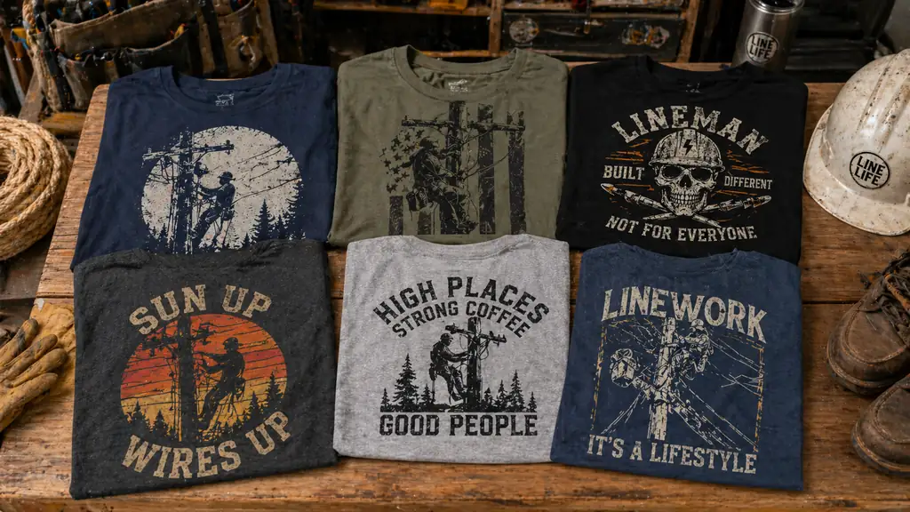best lineman shirts 2026 displayed in workwear inspired setting