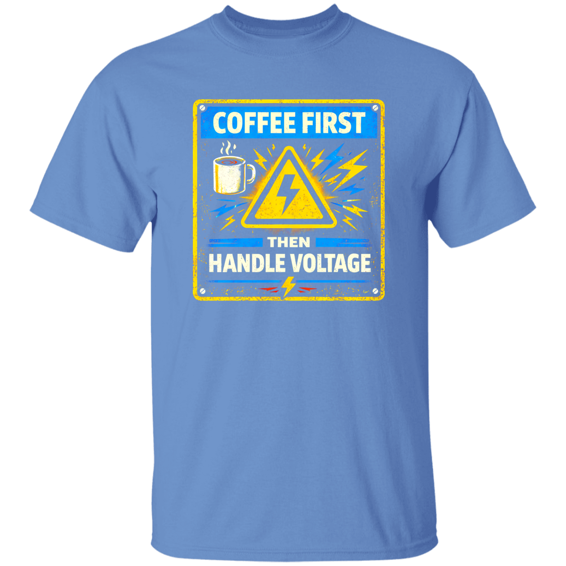 Funny Electrician Shirt – Coffee First Then Handle Voltage | VoltShirts Funny Electrician Shirt – Coffee First Then Handle Voltage - Image 4
