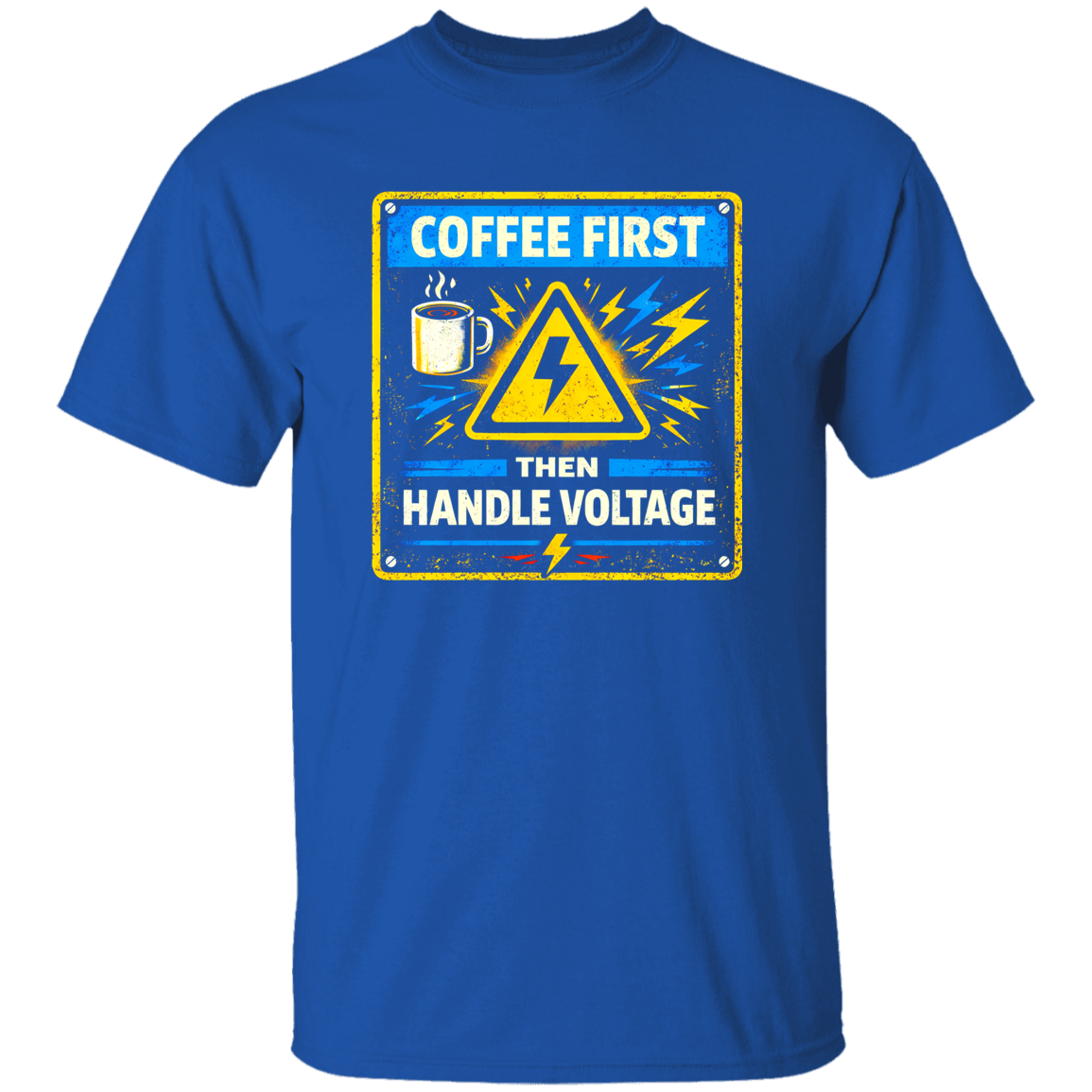 Funny Electrician Shirt – Coffee First Then Handle Voltage | VoltShirts Funny Electrician Shirt – Coffee First Then Handle Voltage - Image 6