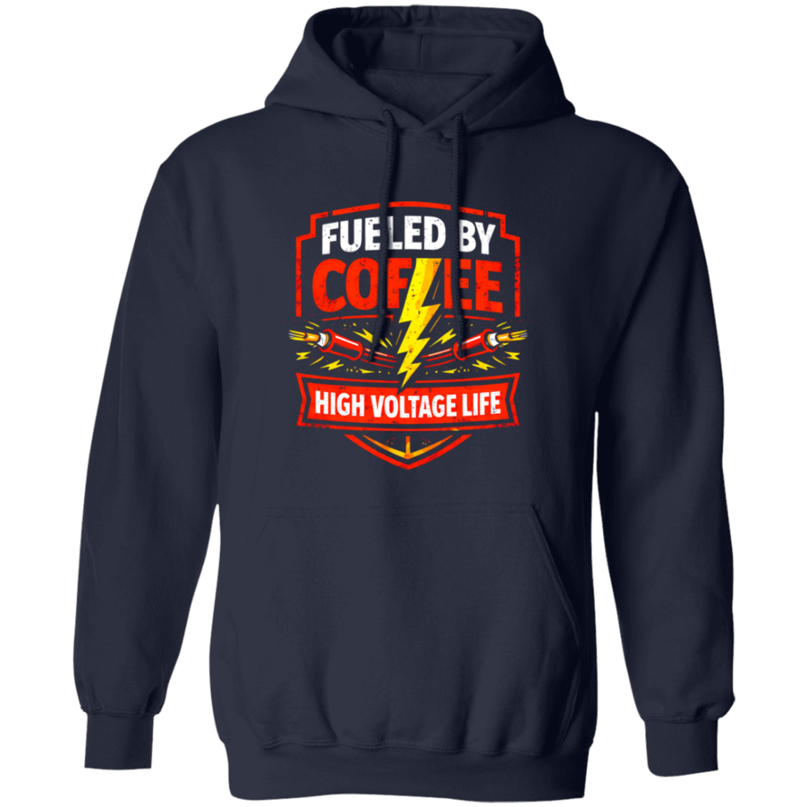 Funny Electrician Shirt – Fueled By Coffee High Voltage Life | VoltShirts Funny Electrician Shirt – Fueled By Coffee High Voltage Life - Image 2