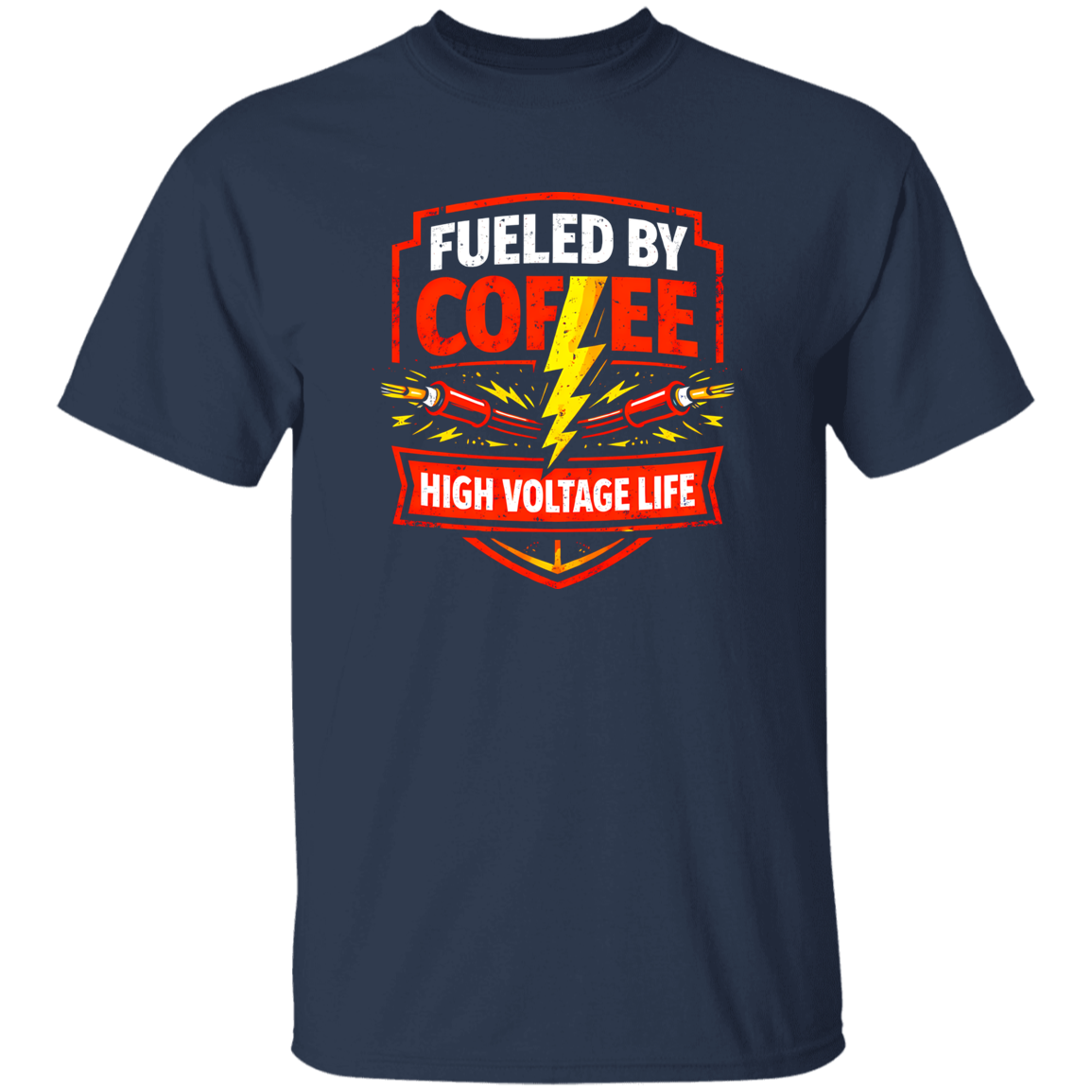 Funny Electrician Shirt – Fueled By Coffee High Voltage Life | VoltShirts Funny Electrician Shirt – Fueled By Coffee High Voltage Life - Image 5