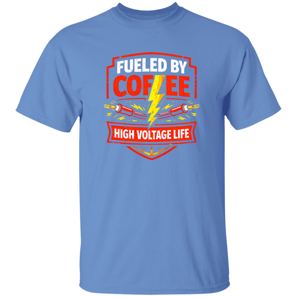 Funny Electrician Shirt – Fueled By Coffee High Voltage Life | VoltShirts Funny Electrician Shirt – Fueled By Coffee High Voltage Life - Image 4