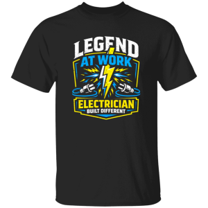 Electrician Gift Shirt – Legend At Work Electrician Built Different