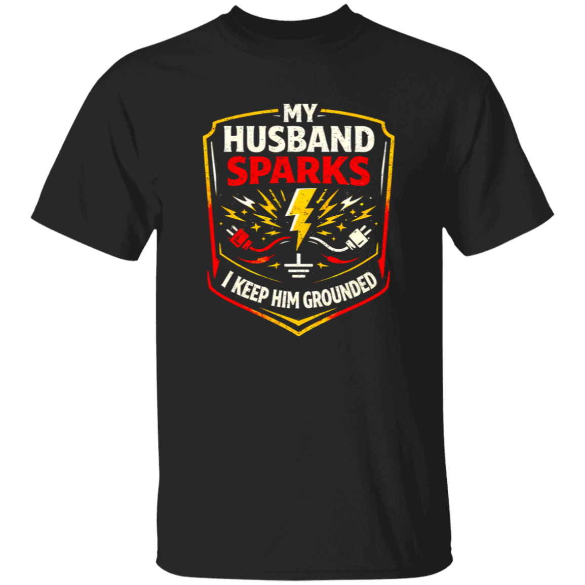Funny Electrician Wife Shirt – My Husband Sparks I Keep Him | VoltShirts Funny Electrician Wife Shirt – My Husband Sparks I Keep Him