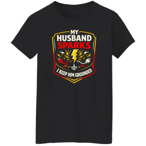 Funny Electrician Wife Shirt – My Husband Sparks I Keep Him | VoltShirts redirect05012026220536 VoltShirts