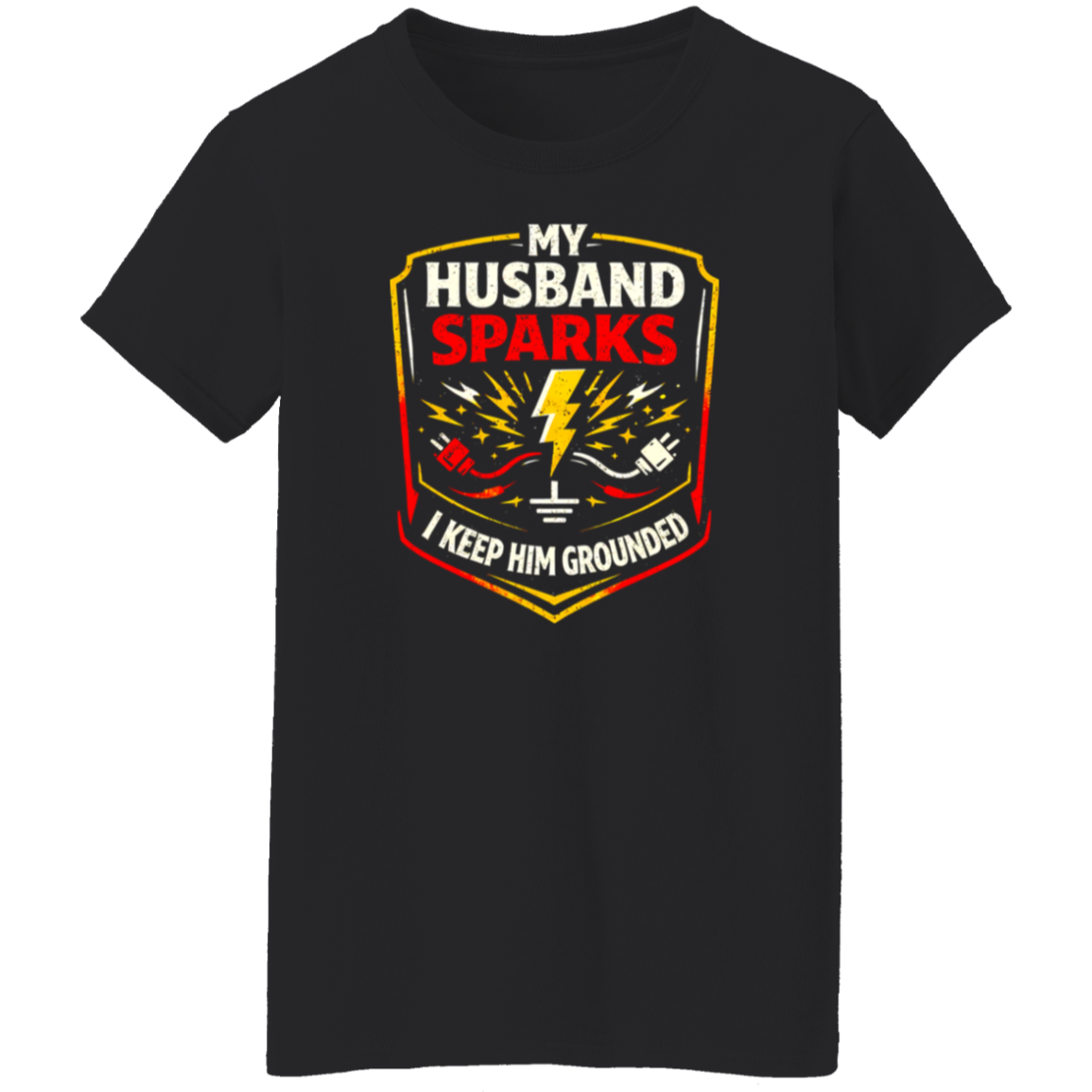 Funny Electrician Wife Shirt – My Husband Sparks I Keep Him | VoltShirts Funny Electrician Wife Shirt – My Husband Sparks I Keep Him - Image 7
