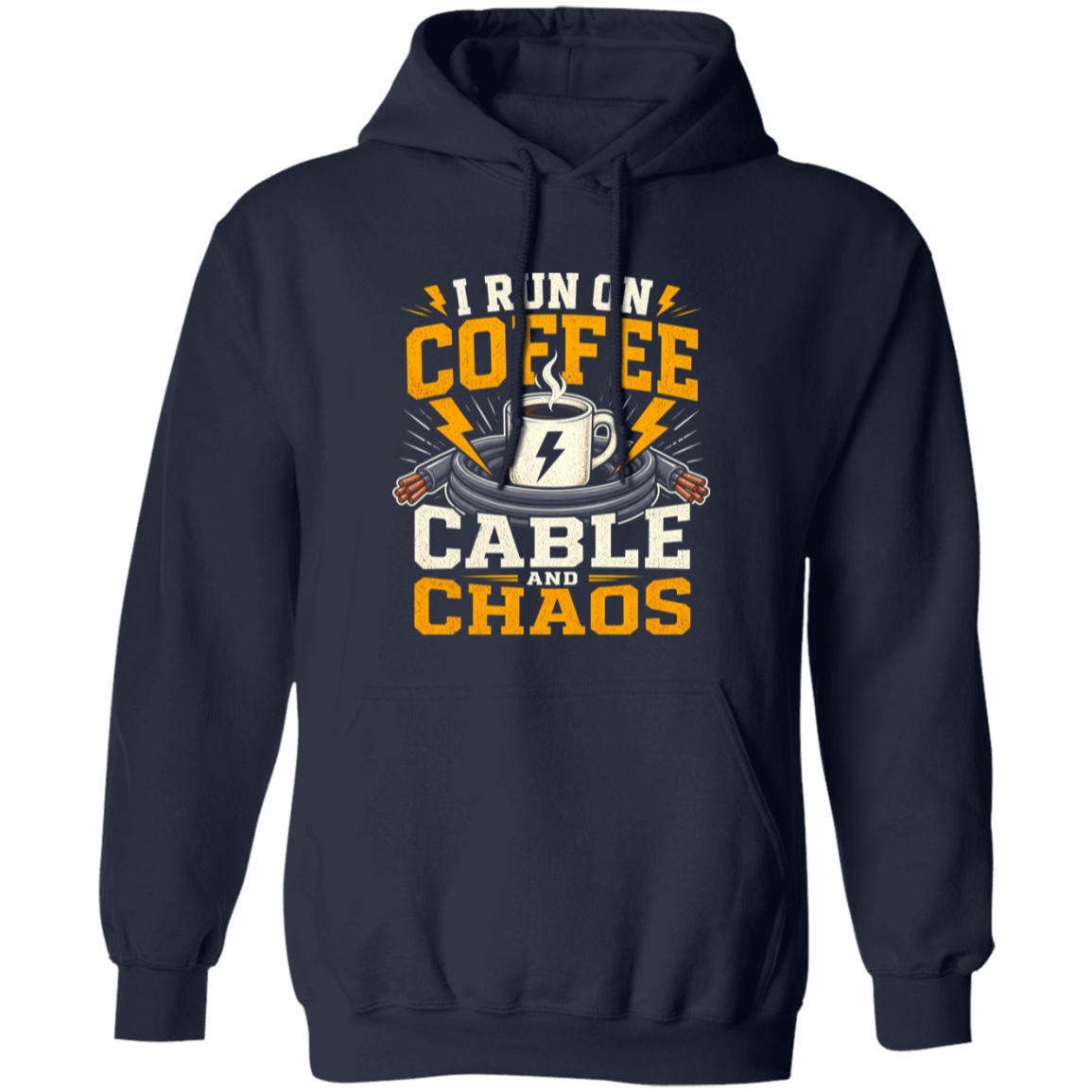 I Run On Coffee Cable And Chaos | VoltShirts I Run On Coffee Cable And Chaos - Image 2