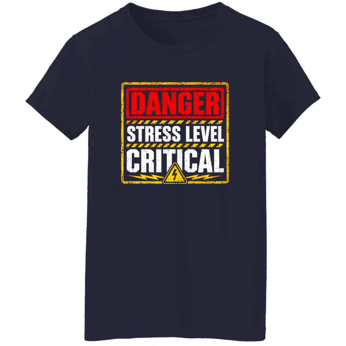 Danger Warning Shirt – Danger Stress Level Critical Warning Graphic | VoltShirts Danger Warning Shirt – Danger Stress Level Critical Warning Graphic - Image 8