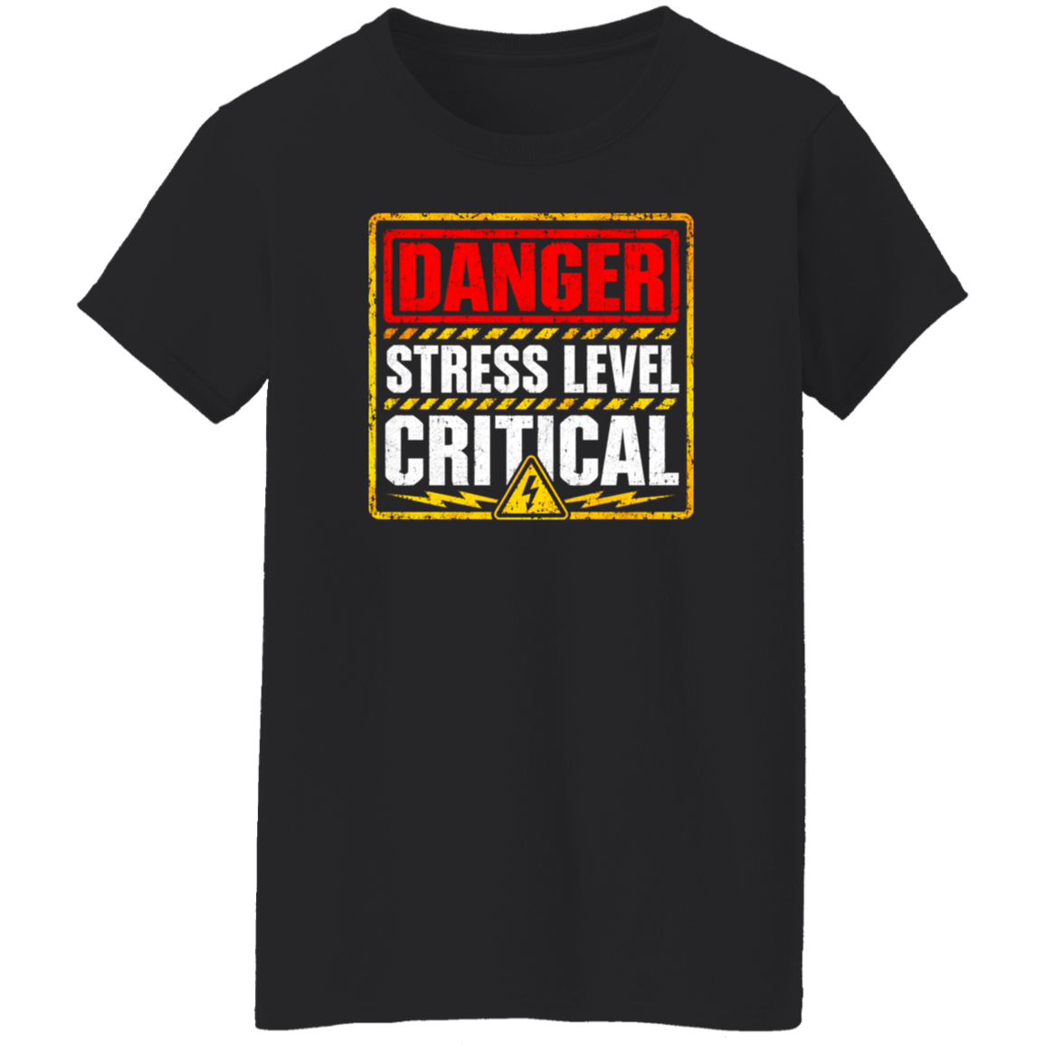 Danger Warning Shirt – Danger Stress Level Critical Warning Graphic | VoltShirts Danger Warning Shirt – Danger Stress Level Critical Warning Graphic - Image 9