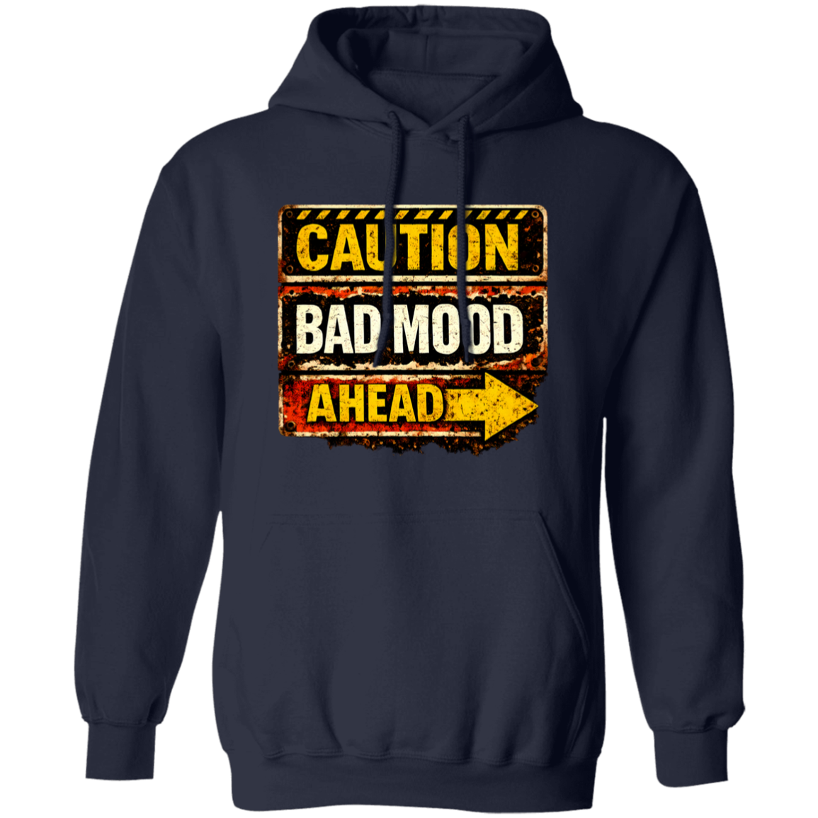 Danger Warning Shirt – Caution Bad Mood Ahead Warning Graphic | VoltShirts Danger Warning Shirt – Caution Bad Mood Ahead Warning Graphic - Image 2