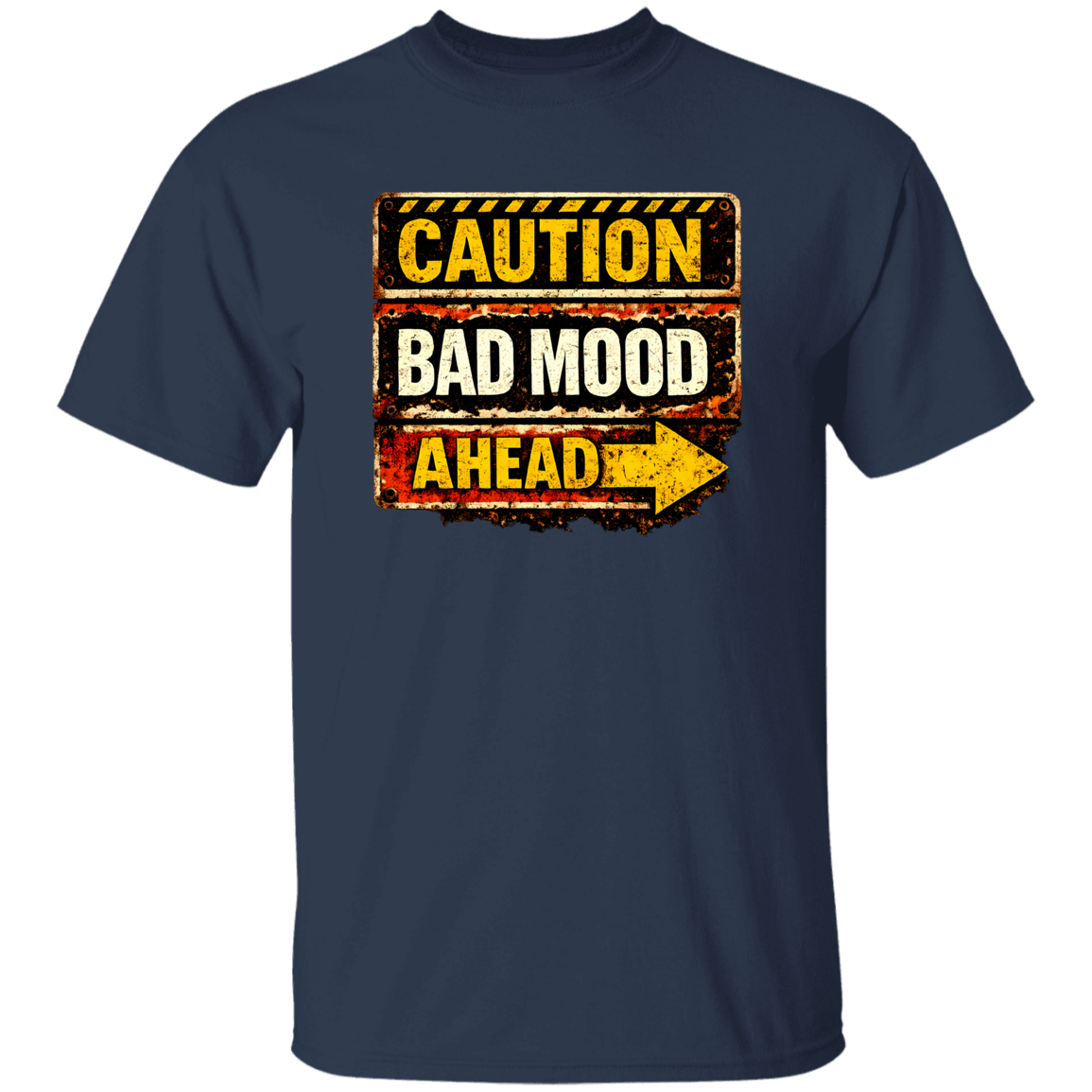 Danger Warning Shirt – Caution Bad Mood Ahead Warning Graphic | VoltShirts Danger Warning Shirt – Caution Bad Mood Ahead Warning Graphic - Image 4