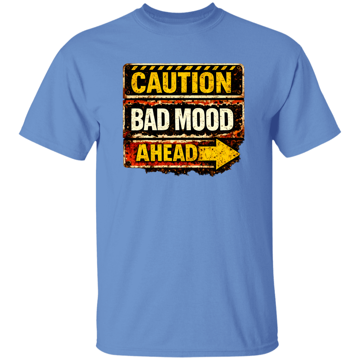 Danger Warning Shirt – Caution Bad Mood Ahead Warning Graphic | VoltShirts Danger Warning Shirt – Caution Bad Mood Ahead Warning Graphic - Image 3