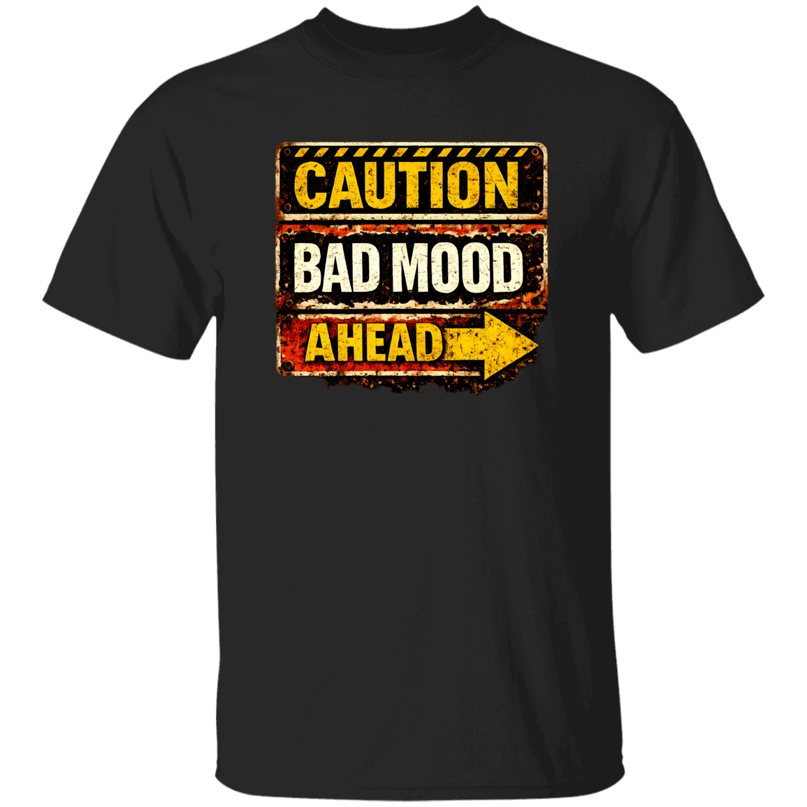 Danger Warning Shirt – Caution Bad Mood Ahead Warning Graphic | VoltShirts Danger Warning Shirt – Caution Bad Mood Ahead Warning Graphic