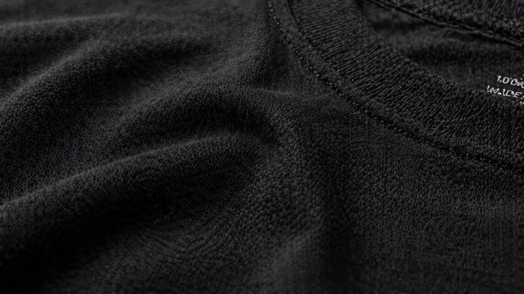 close up of soft breathable cotton shirt fabric 