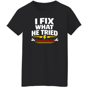 Funny Electrician Shirt – I Fix What Your Husband Tried | VoltShirts redirect04162026070421 3 VoltShirts