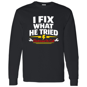 Funny Electrician Shirt – I Fix What Your Husband Tried | VoltShirts redirect04162026070422 3 VoltShirts