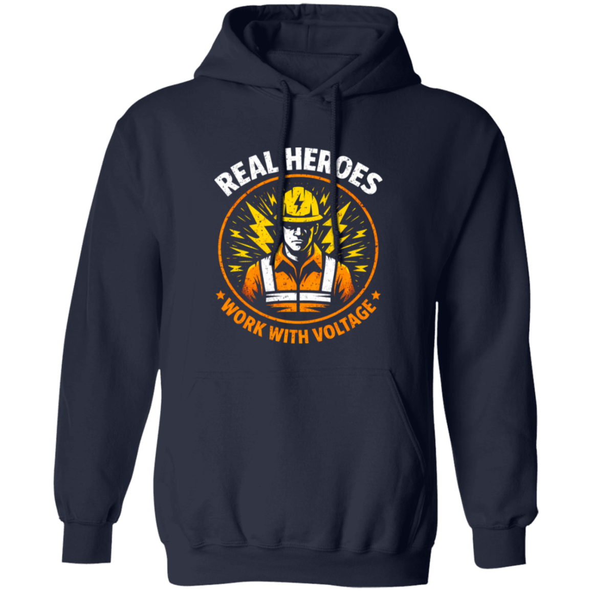 Funny Electrician Shirt – Real Heroes Work With Voltage | VoltShirts Funny Electrician Shirt – Real Heroes Work With Voltage - Image 2