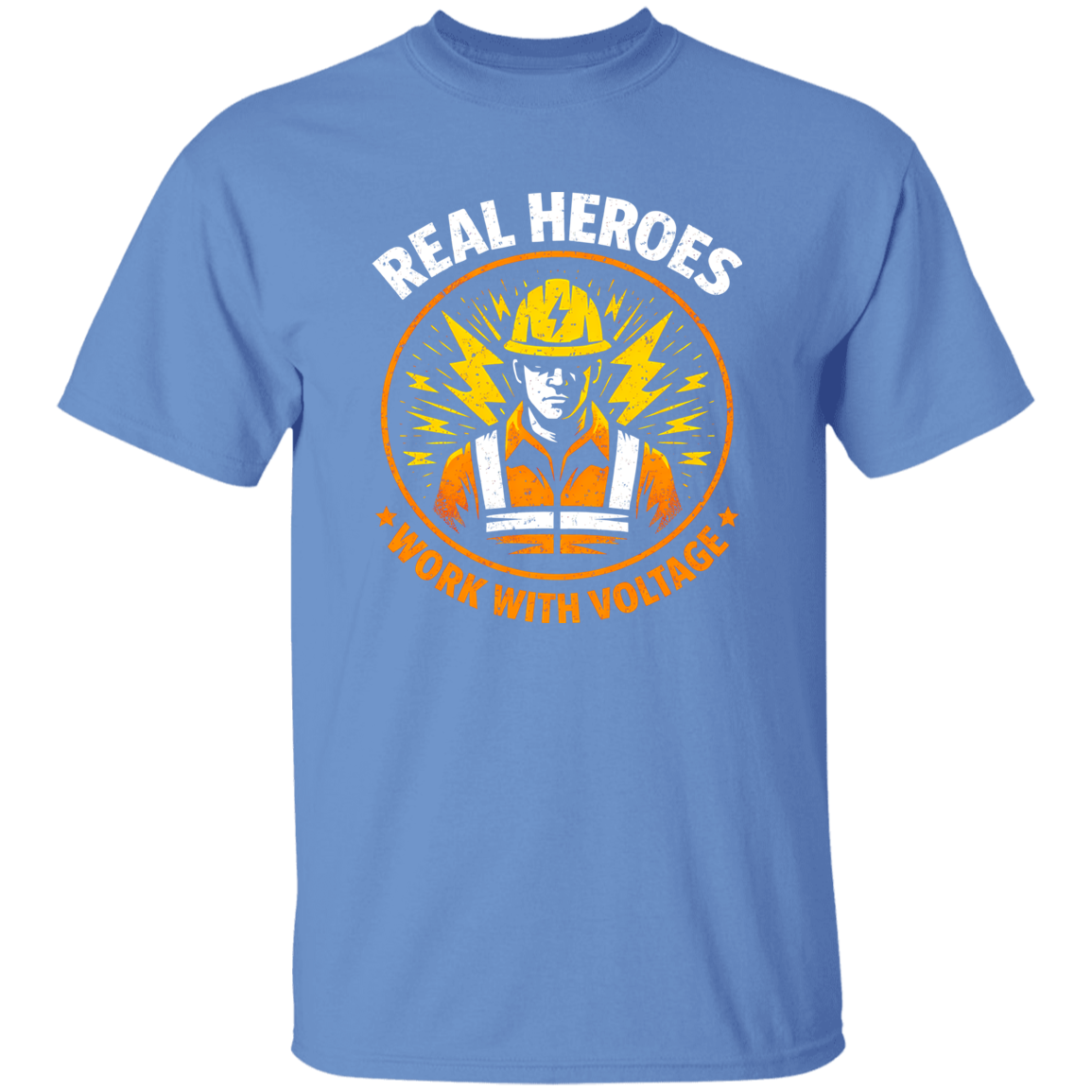 Funny Electrician Shirt – Real Heroes Work With Voltage | VoltShirts Funny Electrician Shirt – Real Heroes Work With Voltage - Image 4