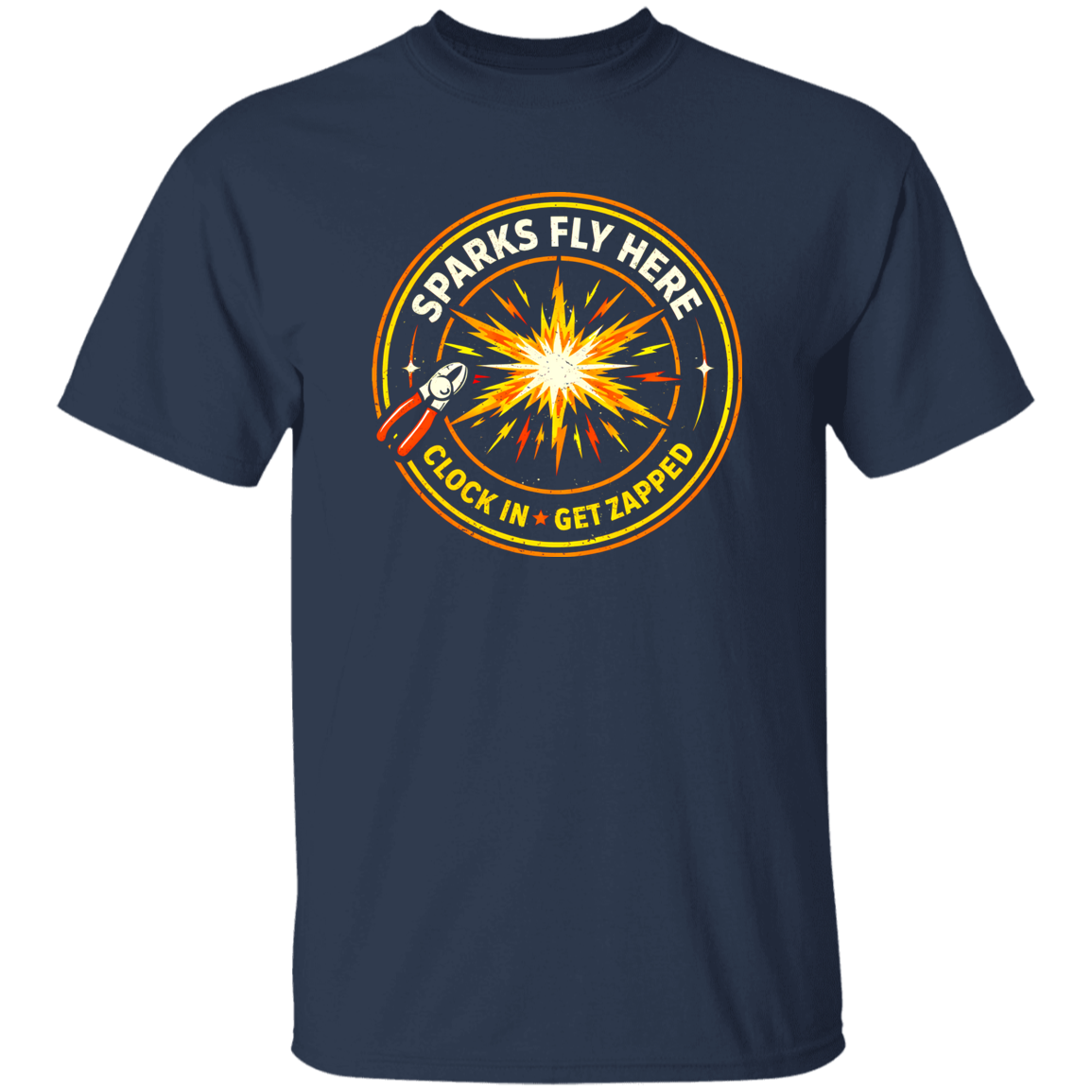 Sparks Fly On The Job – Electrician Graphic Tee | VoltShirts Sparks Fly On The Job – Electrician Graphic Tee - Image 5