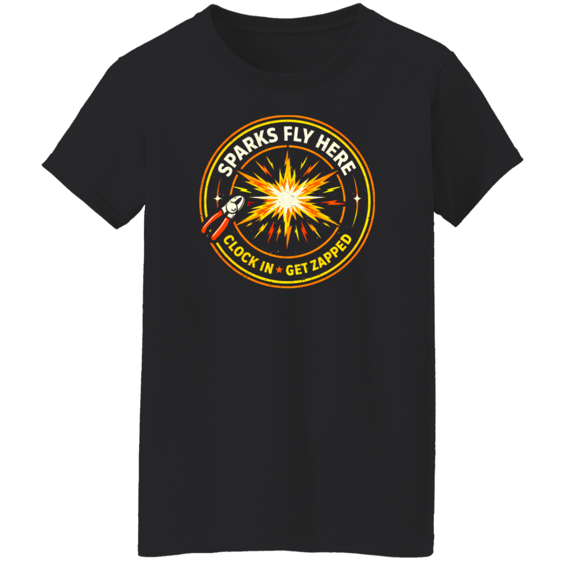 Sparks Fly On The Job – Electrician Graphic Tee | VoltShirts Sparks Fly On The Job – Electrician Graphic Tee - Image 7