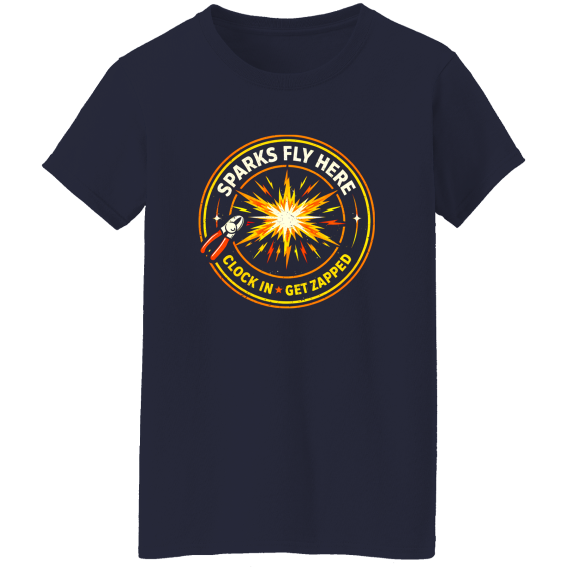 Sparks Fly On The Job – Electrician Graphic Tee | VoltShirts Sparks Fly On The Job – Electrician Graphic Tee - Image 9