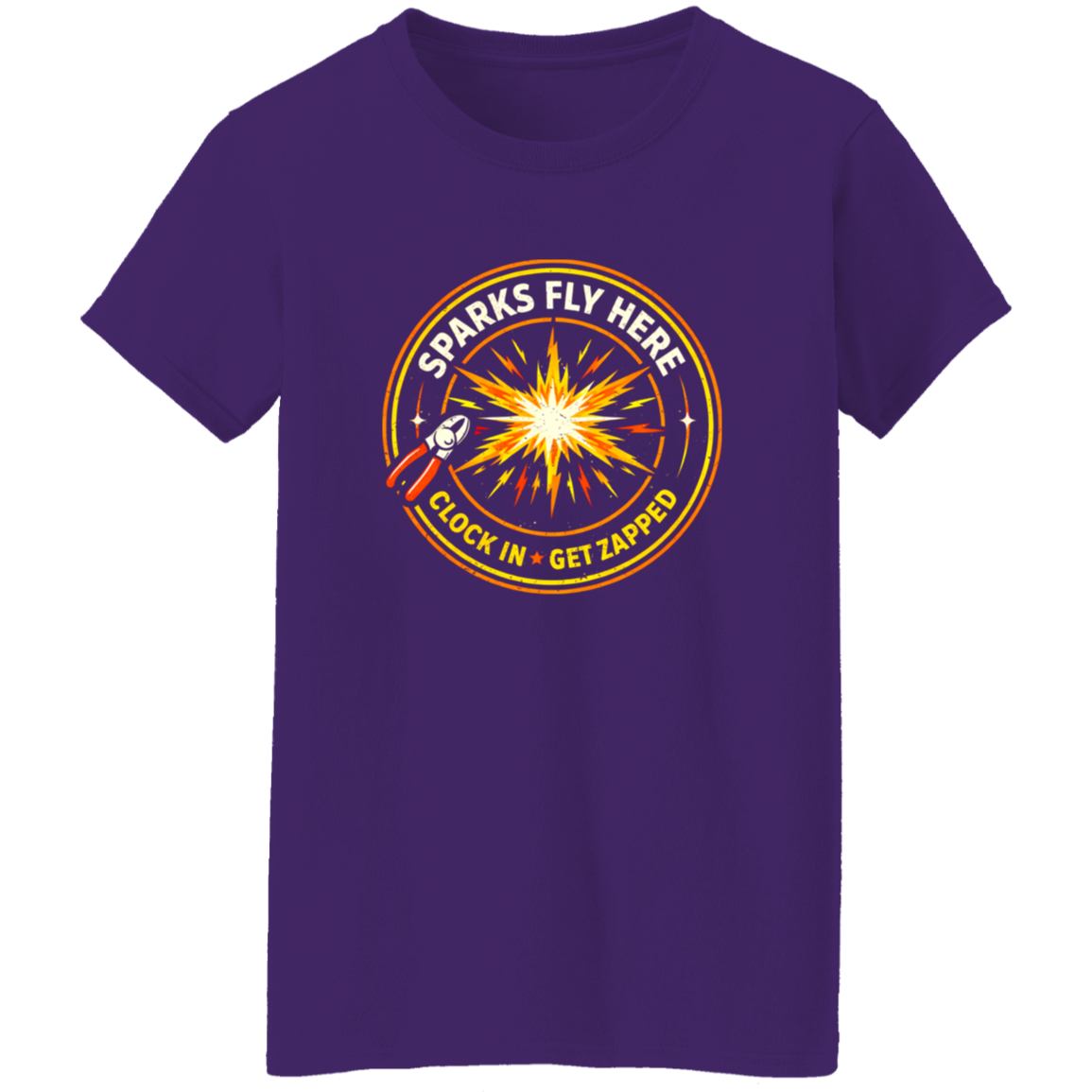 Sparks Fly On The Job – Electrician Graphic Tee | VoltShirts Sparks Fly On The Job – Electrician Graphic Tee - Image 10