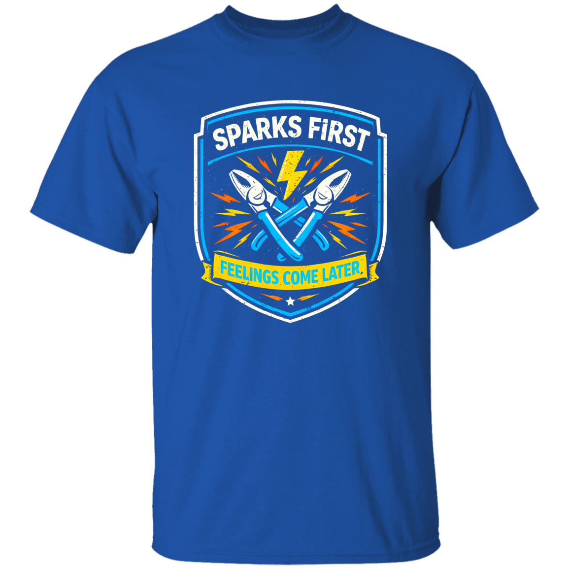 Sparks First Feelings Later – Electrician Humor Work Shirt | VoltShirts Sparks First Feelings Later – Electrician Humor Work Shirt - Image 6