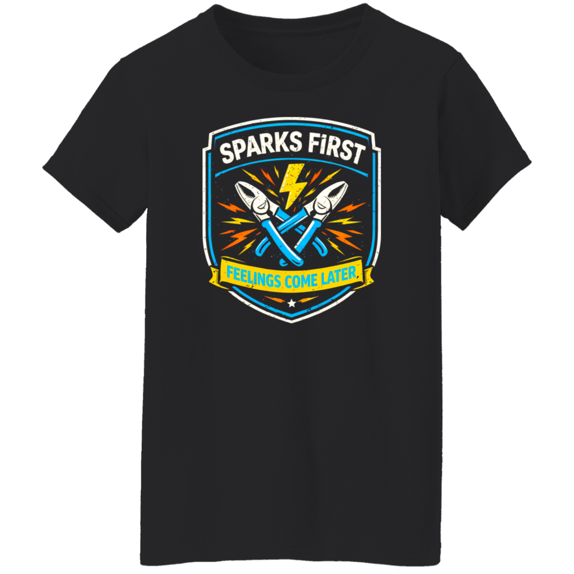Sparks First Feelings Later – Electrician Humor Work Shirt | VoltShirts Sparks First Feelings Later – Electrician Humor Work Shirt - Image 7