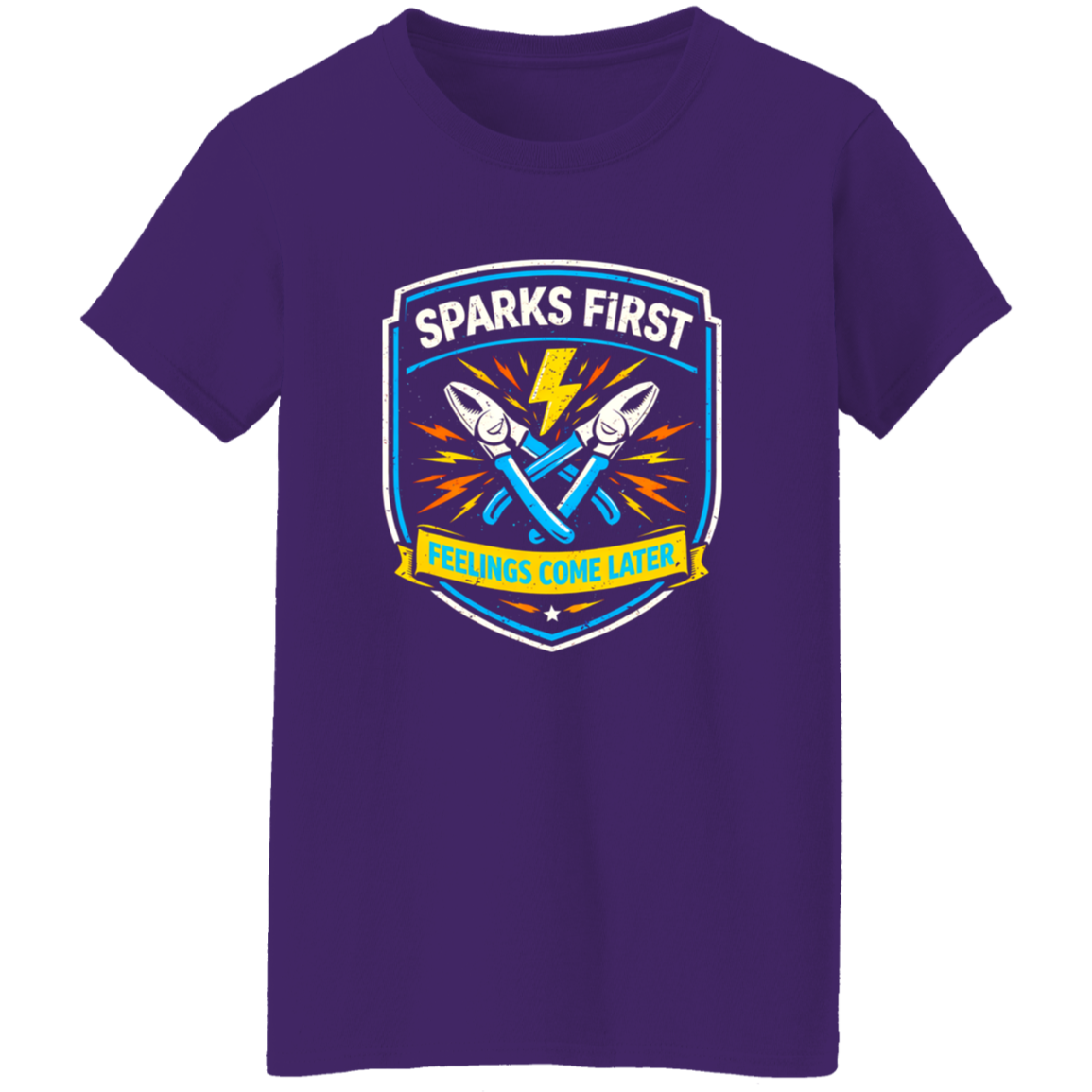 Sparks First Feelings Later – Electrician Humor Work Shirt | VoltShirts Sparks First Feelings Later – Electrician Humor Work Shirt - Image 10