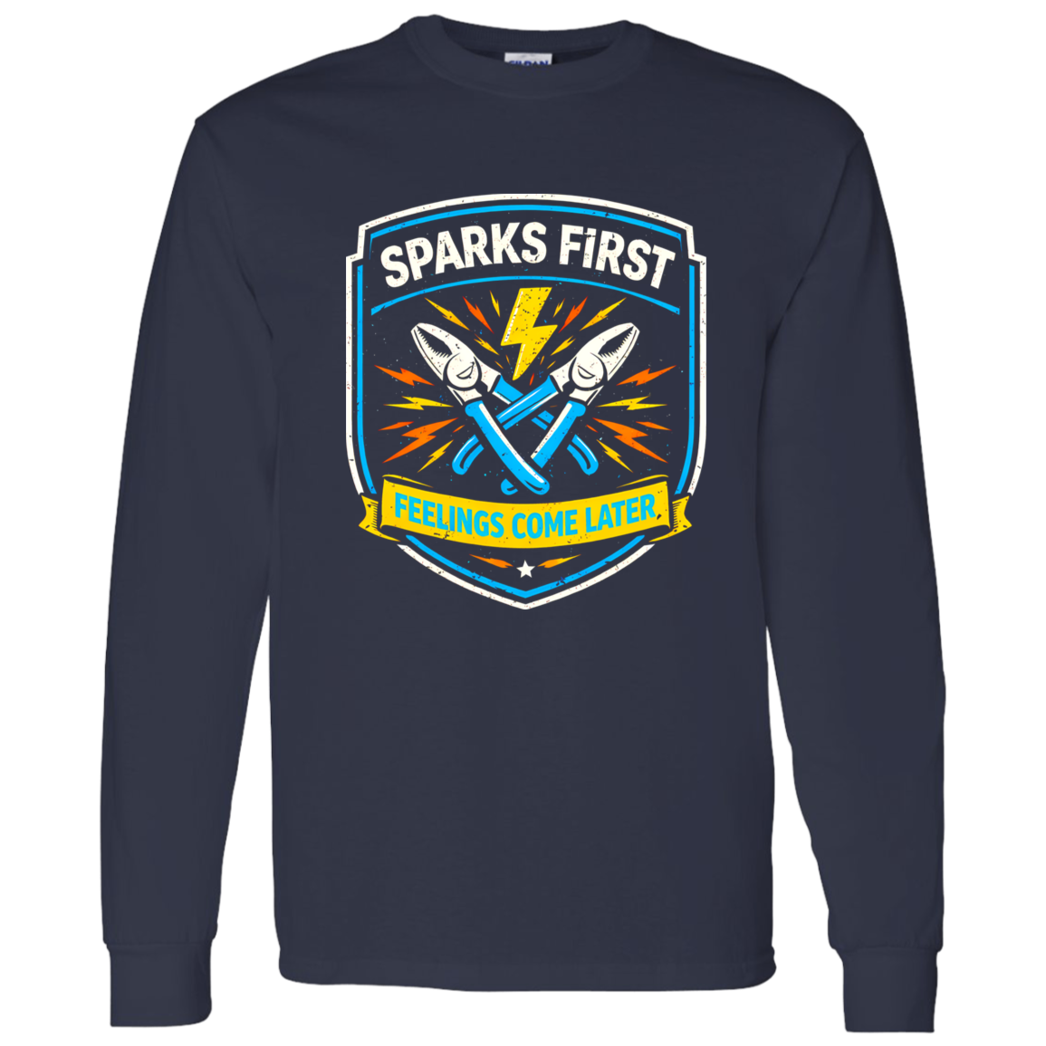 Sparks First Feelings Later – Electrician Humor Work Shirt | VoltShirts Sparks First Feelings Later – Electrician Humor Work Shirt - Image 12