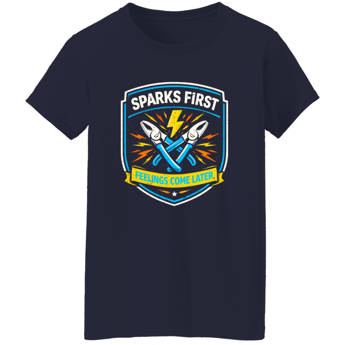 Sparks First Feelings Later – Electrician Humor Work Shirt | VoltShirts Sparks First Feelings Later – Electrician Humor Work Shirt - Image 9