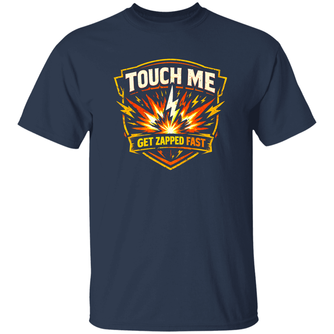 Touch Me Get Zapped Fast Electrician Warning Tee | VoltShirts Touch Me Get Zapped Fast Electrician Warning Tee - Image 5