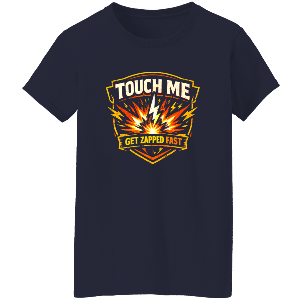 Touch Me Get Zapped Fast Electrician Warning Tee | VoltShirts Touch Me Get Zapped Fast Electrician Warning Tee - Image 9