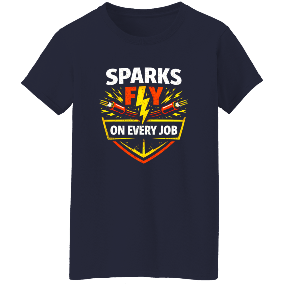 Every Job Has Voltage – Electrician Work Humor Tee | VoltShirts Every Job Has Voltage – Electrician Work Humor Tee - Image 9